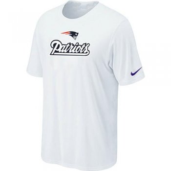 Nike New England Patriots Authentic Logo T-Shirt White Cheap