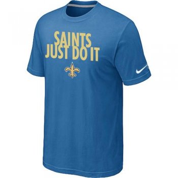 Nike New Orleans Saints Just Do It light Blue NFL T-Shirt Cheap