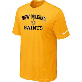 New Orleans Saints Heart & Soul Yellow T-Shirt Cheap