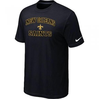 New Orleans Saints Heart & Soul Black T-Shirt Cheap