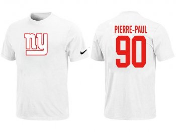 Nike New York Giants 90 Jason Pierre-Paul Name & Number White NFL T-Shirt Cheap