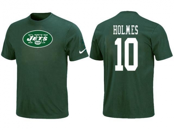 Nike New York Jets Santonio Holmes Name & Number Green NFL T-Shirt Cheap