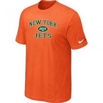 New York Jets Heart & Soul Orange T-Shirt Cheap