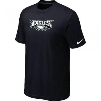 Nike Philadelphia Eagles Authentic Logo BLack NFL T-Shirt Cheap