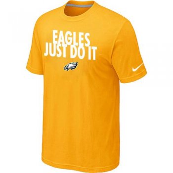 Nike Philadelphia Eagles Just Do It Yellow NFL T-Shirt Cheap