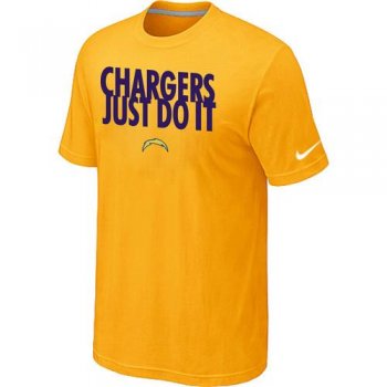 Nike San Diego Charger Just Do It Yellow NFL T-Shirt Cheap