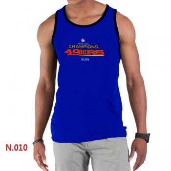 Nike NFL San Francisco 49ers Sideline Legend Authentic Logo men Tank Top Blue 3 Cheap