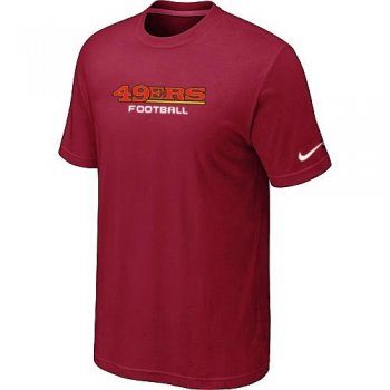 Nike San Francisco 49ers Sideline Legend Authentic Font Red NFL T-Shirt Cheap