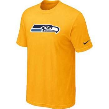 Nike Seattle Seahawks Sideline Legend Authentic Logo Dri-FIT T-Shirt Yellow Cheap