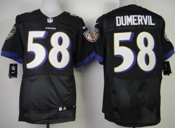 Nike Baltimore Ravens 58 Elvis Dumervil Black Elite NFL Jerseys 2013 New Style Cheap