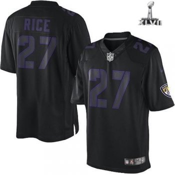 Nike Baltimore Ravens 27 Ray Rice Limited Black Impact 2013 Super Bowl NFL Jersey Cheap