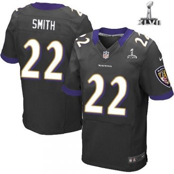 Nike Baltimore Ravens 22 Jimmy Smith Elite Black 2013 Super Bowl NFL Jersey Cheap