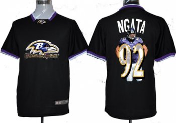 Nike Baltimore Ravens #92 Haloti Ngata Black All-Star Fashion NFL Jerseys-2 Cheap