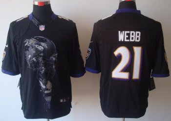 Nike Baltimore Ravens #21 Lardarius Webb Black Helmet Tri-Blend Limited NFL Jersey Cheap