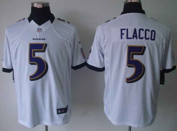 Nike Baltimore Ravens #5 Joe Flacco White Game LIMITED NFL Jerseys Cheap