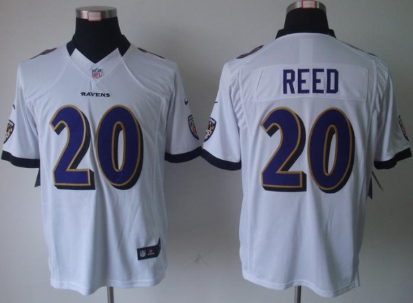 Nike Baltimore Ravens #20 Ed Reed White Game LIMITED NFL Jerseys Cheap