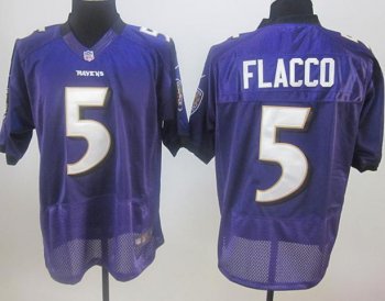 Nike Baltimore Ravens #5 Joe Flacco Purple Nike NFL Jerseys Cheap