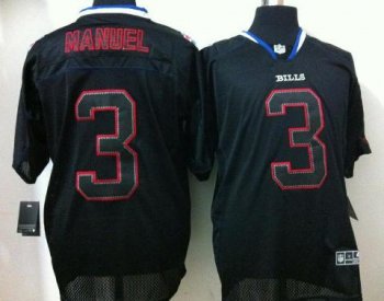 Nike Buffalo Bills 3 EJ Manuel Light Out Black NFL Jerseys Cheap