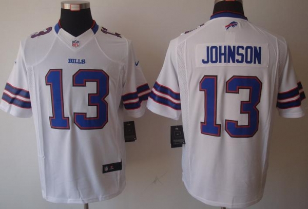 Nike Buffalo Bills 13 Steve Johnson White Game LIMITED NFL Jerseys Cheap