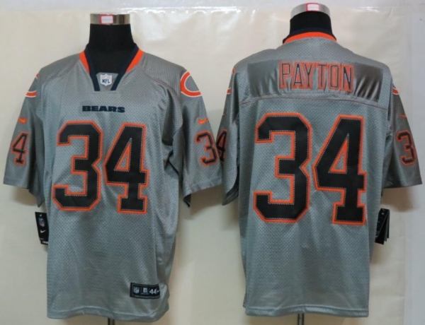 Nike Chicago Bears 34 Walter Payton Grey Lights Out Elite NFL Jerseys Cheap