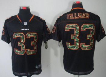 Nike Chicago Bears 33 Charles Tillman Black Camo Fashion Elite NFL Jerseys Camo Number Cheap