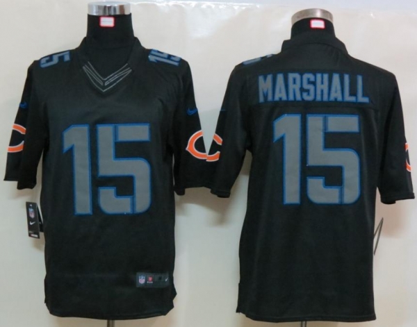 Nike Chicago Bears #15 Brandon Marshall Black Impact Game LIMITED NFL Jerseys Cheap