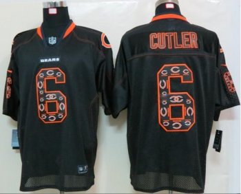 Nike Chicago Bears 6# Jay Cutler Lights Out Black Elite NFL Jerseys Cheap