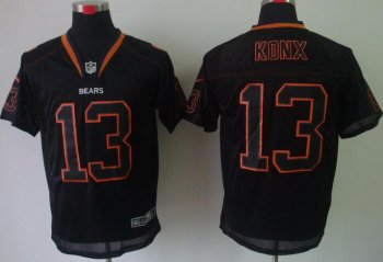 Nike Chicago Bears 13 Johnny Knox Lights Out Black Elite NFL Jerseys Cheap