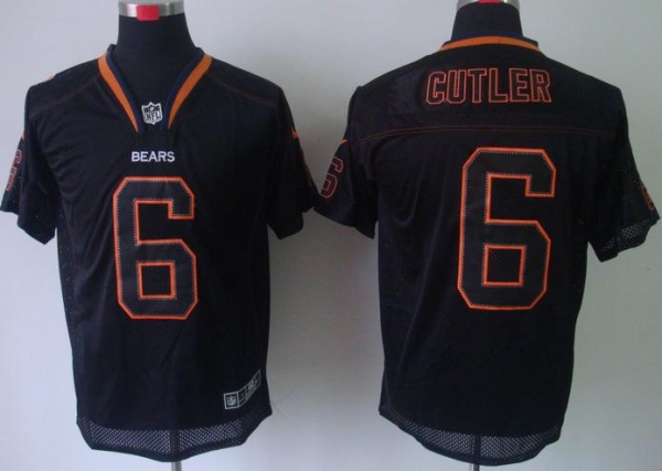 Nike Chicago Bears 6# Jay Cutler Lights Out Black Elite NFL Jerseys Cheap