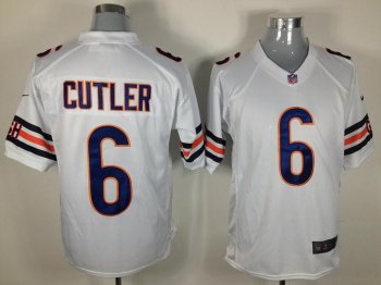 Nike Chicago Bears 6# Jay Cutler White Nike NFL Jerseys Cheap