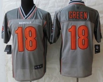 Nike Cincinnati Bengals 18 A.J. Green Elite Grey Vapor NFL Jersey Cheap