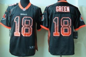 Nike Cincinnati Bengals 18 A.J. Green Drift Fashion Elite Black NFL Jerseys Cheap