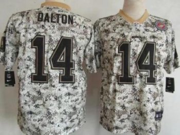 Nike Cincinnati Bengals 14# Andy Dalton Camo US.Mccuu NFL Jerseys Cheap