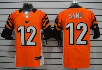 Nike Cincinnati Bengals 12 Mohamed Sanu Orange Elite NFL Jerseys Cheap