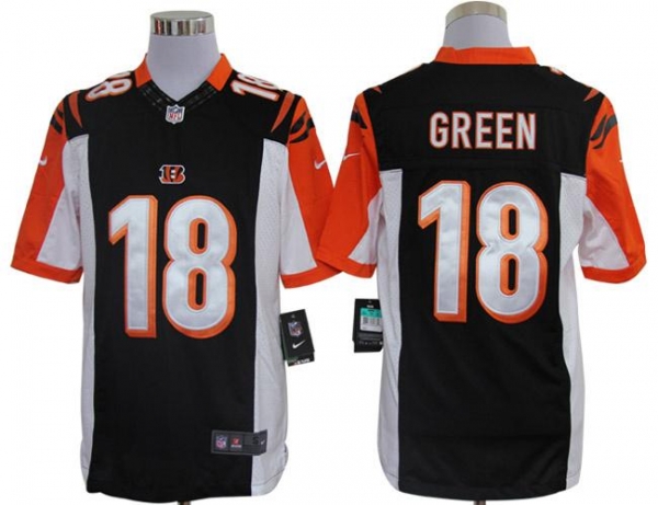 Nike Cincinnati Bengals 18# A.J.Green Black Game LIMITED NFL Jerseys Cheap