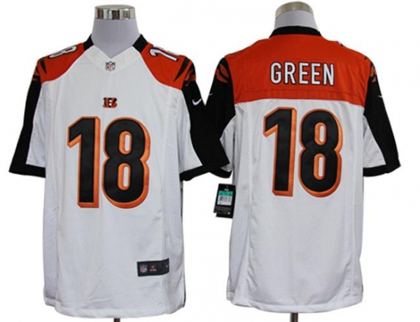 Nike Cincinnati Bengals 18# A.J.Green White Game LIMITED NFL Jerseys Cheap