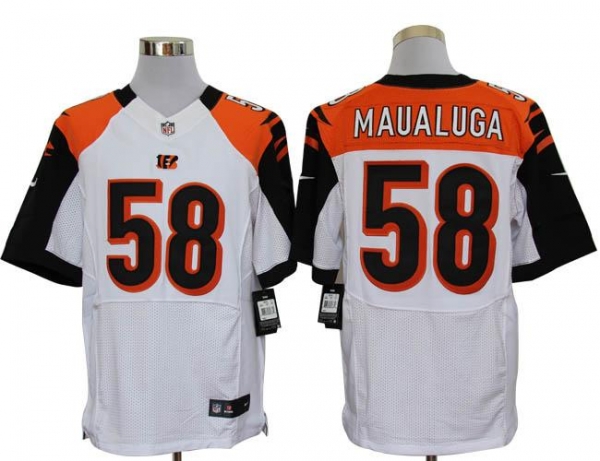 Nike Cincinnati Bengals 58# Rey Maualuga White Elite Nike NFL Jerseys Cheap