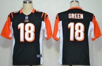 Nike Cincinnati Bengals 18 Green Black Game Nike NFL Jerseys Cheap