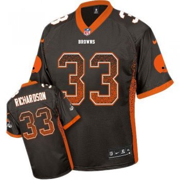 Nike Cleveland Browns 33 Trent Richardson Brown Drift Fashion Elite NFL Jerseys Cheap