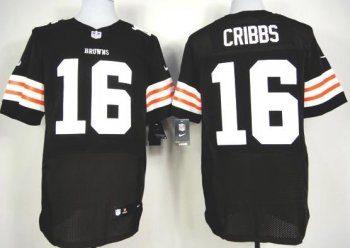 Nike Cleveland Browns 16 Josh Cribbs Brown Elite Nike NFL Jerseys Cheap