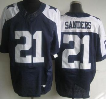 Nike Dallas Cowboys 21 Deion Sanders Elite Blue Thanksgivings NFL Jerseys Cheap