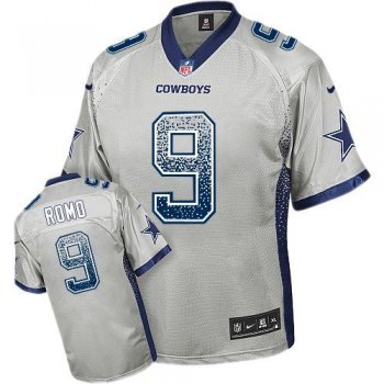 Nike Dallas Cowboys 9 Tony Romo Grey Drift Fashion Elite NFL Jerseys Cheap