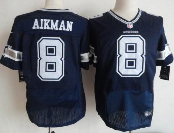 Nike Dallas Cowboys 8 Troy Aikman Blue Elite NFL Jerseys Cheap