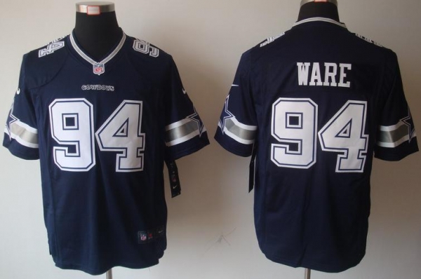 Nike Dallas Cowboys 94 Ware Blue Game NFL Jerseys Cheap