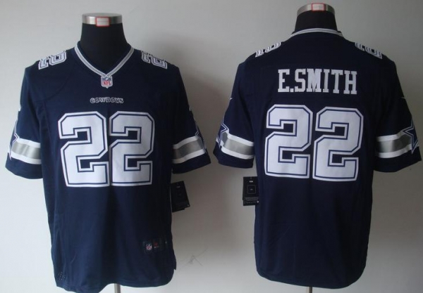 Nike Dallas Cowboys 22 E.SMITH Blue Game NFL Jerseys Cheap