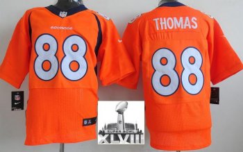 Nike Denver Broncos 88 Demaryius Thomas Orange Elite 2014 Super Bowl XLVIII NFL Jerseys New Style Cheap