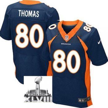 Nike Denver Broncos 80 Julius Thomas Blue Elite 2014 Super Bowl XLVIII NFL Jerseys New Style Cheap