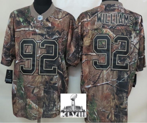 Nike Denver Broncos 92 Sylvester Williams Camo Realtree 2014 Super Bowl XLVIII NFL Jerseys Cheap