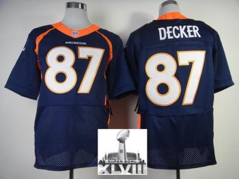 Nike Denver Broncos 87 Eric Decker Blue Elite 2014 Super Bowl XLVIII NFL Jerseys New Style Cheap