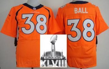 Nike Denver Broncos 38 Montee Ball Elite Orange 2014 Super Bowl XLVIII NFL Jerseys New Style Cheap